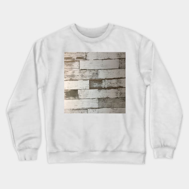 beachy shabby chic french country white barn wood Crewneck Sweatshirt by Tina